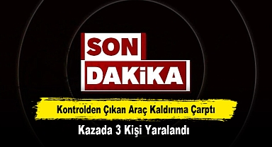 Kontrolden Çıkan Araç Kaldırıma Çarptı: Kazada 3 Kişi Yaralandı