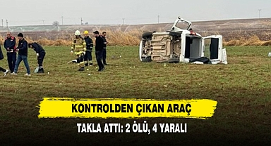 Kontrolden Çıkan Araç Takla Attı: 2 Ölü, 4 Yaralı