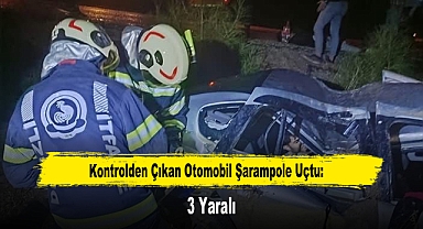Kontrolden Çıkan Otomobil Şarampole Uçtu: 3 Yaralı