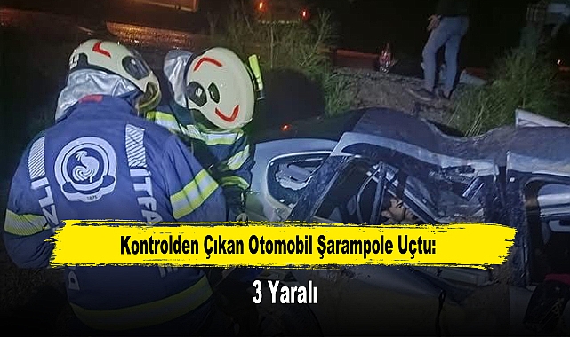 Kontrolden Çıkan Otomobil Şarampole Uçtu: 3 Yaralı