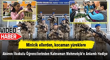 Minicik ellerden, kocaman yüreklere...Akören İlkokulu Öğrencilerinden Kahraman Mehmetçik'e Anlamlı Hediye