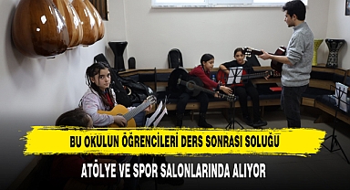 ÖĞRENCİLER DERSE ATÖLYE VE SPOR SALONLARINDA DEVAM EDİYOR