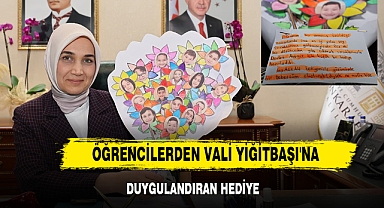 Öğrencilerden Vali Yiğitbaşı'na Duygulandıran Hediye