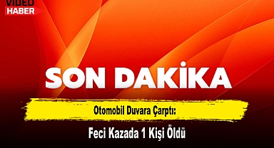 Otomobil Duvara Çarptı: Feci Kazada 1 Kişi Öldü
