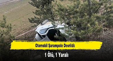 Otomobil Şarampole Devrildi: 1 Ölü, 1 Yaralı
