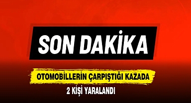 Otomobillerin Çarpıştığı Kazada 2 Kişi Yaralandı