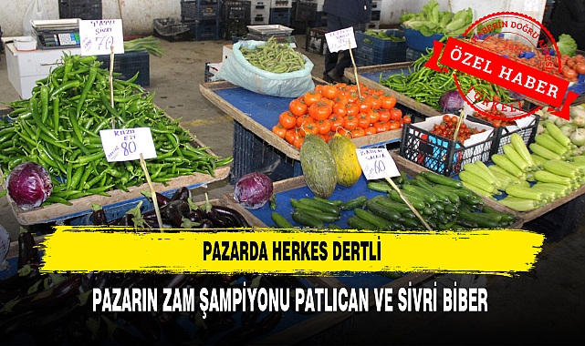 PAZARIN ZAM ŞAMPİYONU PATLICAN VE SİVRİ BİBER