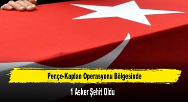 Pençe-Kaplan Operasyonu Bölgesinde 1 Asker Şehit Oldu