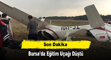 Son Dakika: Bursa'da Eğitim Uçağı Düştü