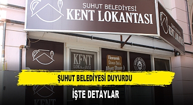 Şuhut Belediyesi Duyurdu İşte Detaylar