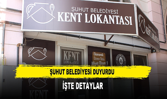 Şuhut Belediyesi Duyurdu İşte Detaylar