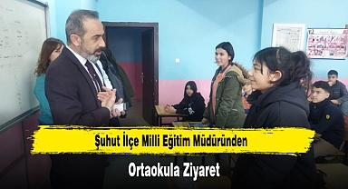 Şuhut İlçe Milli Eğitim Müdüründen, Ortaokula Ziyaret