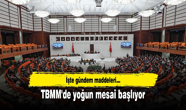 TBMM'de yoğun mesai başlıyor: İşte gündem maddeleri...