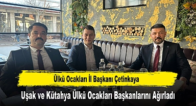 Ülkü Ocakları İl Başkanı Çetinkaya, Uşak ve Kütahya Ülkü Ocakları Başkanlarını Ağırladı