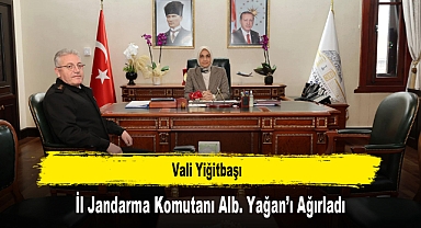Vali Yiğitbaşı, İl Jandarma Komutanı Alb. Yağan’ı Ağırladı