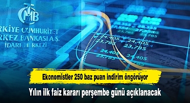 Yılın ilk faiz kararı perşembe günü açıklanacak