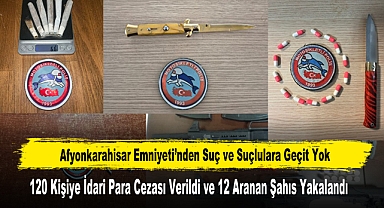 120 Kişiye İdari Para Cezası Verildi ve 12 Aranan Şahıs Yakalandı