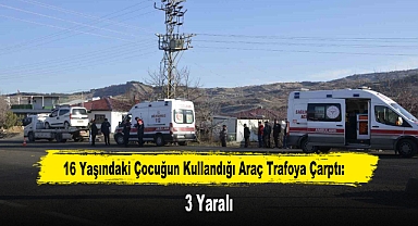 16 Yaşındaki Çocuğun Kullandığı Araç Trafoya Çarptı: 3 Yaralı