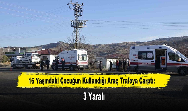 16 Yaşındaki Çocuğun Kullandığı Araç Trafoya Çarptı: 3 Yaralı