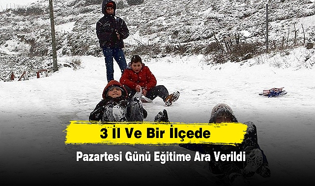 3 İl Ve Bir İlçede Pazartesi Günü Eğitime Ara Verildi