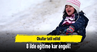 8 ilde eğitime kar engeli! Okullar tatil edildi