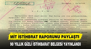90 YILLIK GİZLİ İSTİHBARAT BELGESİ YAYINLANDI