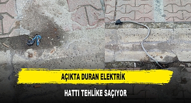 Açıkta Duran Elektrik Hattı Tehlike Saçıyor