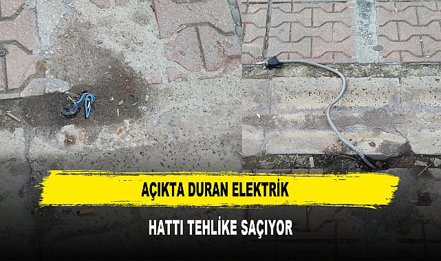 Açıkta Duran Elektrik  Hattı Tehlike Saçıyor