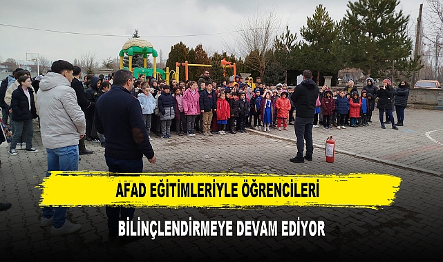 AFAD EĞİTİMLERİYLE ÖĞRENCİLERİ  BİLİNÇLENDİRMEYE DEVAM EDİYOR