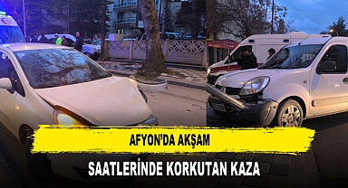 AFYON’DA AKŞAM SAATLERİNDE KORKUTAN KAZA