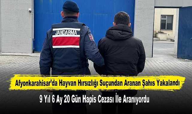 Afyonkarahisar’da Hayvan Hırsızlığı Suçundan Aranan Şahıs Yakalandı