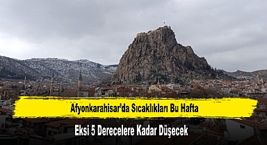 Afyonkarahisar’da Sıcaklıkları Eksi 5 Dereceye Kadar Düşecek