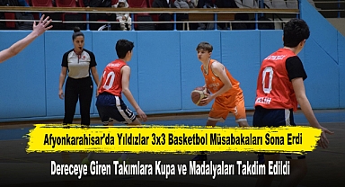 Afyonkarahisar'da Yıldızlar 3x3 Basketbol Müsabakaları Sona Erdi