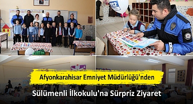 Afyonkarahisar Emniyet Müdürlüğü'nden Sülümenli İlkokulu'na Sürpriz Ziyaret