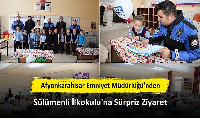 Afyonkarahisar Emniyet Müdürlüğü'nden Sülümenli İlkokulu'na Sürpriz Ziyaret