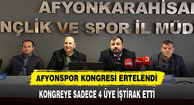 AFYONSPOR KONGRESİ ERTELENDİ