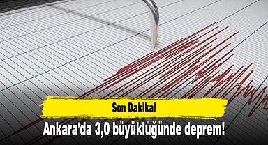 Ankara'da 3,0 büyüklüğünde deprem!
