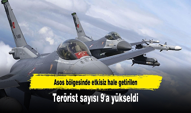 Asos bölgesinde etkisiz hale getirilen terörist sayısı 9'a yükseldi