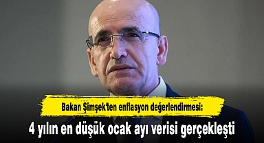 Bakan Şimşek'ten enflasyon değerlendirmesi: 4 yılın en düşük ocak ayı verisi gerçekleşti