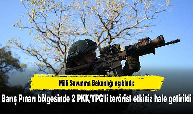 Barış Pınarı bölgesinde 2 PKK/YPG'li terörist etkisiz hale getirildi