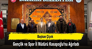 Başkan Çiçek, Gençlik ve Spor İl Müdürü Kasapoğlu'nu Ağırladı