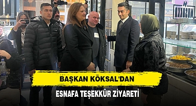 BAŞKAN KÖKSAL'DAN UZUN ÇARŞI ESNAFINA TEŞEKKÜR ZİYARETİ