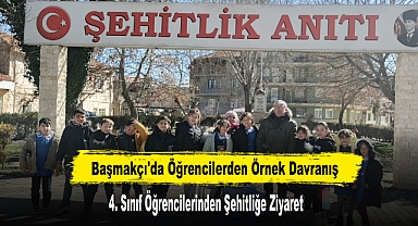 Başmakçı'da Öğrencilerden Örnek Davranış