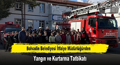 Bolvadin Belediyesi İtfaiye Müdürlüğünden Yangın ve Kurtarma Tatbikatı