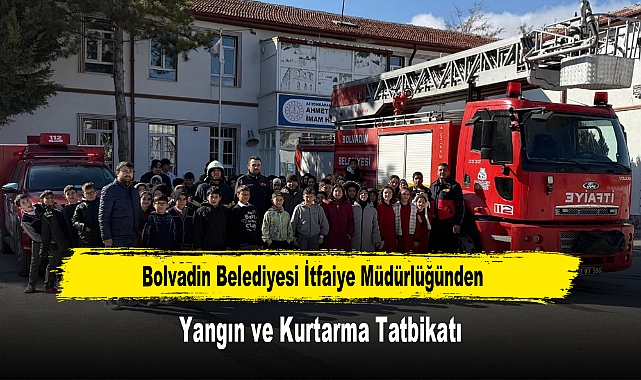 Bolvadin Belediyesi İtfaiye Müdürlüğünden Yangın ve Kurtarma Tatbikatı