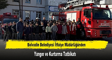 Bolvadin Belediyesi İtfaiye Müdürlüğünden Yangın ve Kurtarma Tatbikatı