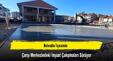 Bolvadin İlçesinde, Çarşı Merkezindeki İnşaat Çalışmaları Sürüyor