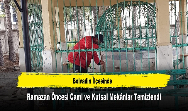 Bolvadin İlçesinde, Ramazan Öncesi Cami ve Kutsal Mekânlar Temizlendi