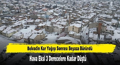 Bolvadin Kar Yağışı Sonrası Beyaza Büründü