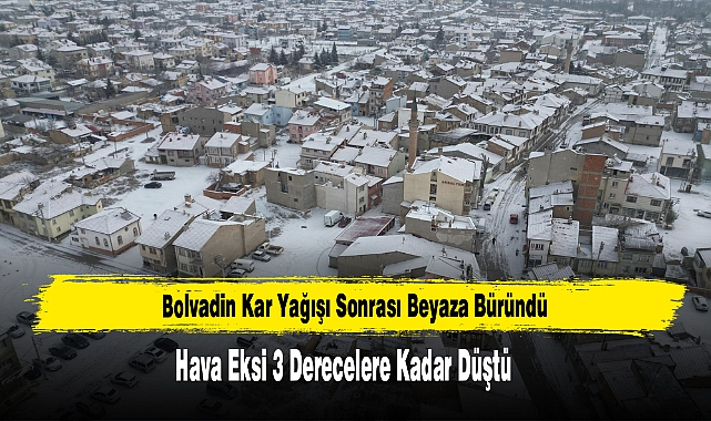 Bolvadin Kar Yağışı Sonrası Beyaza Büründü